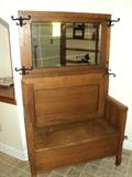 Antique Oak Halltree at The Vintage Girls Estate Sale