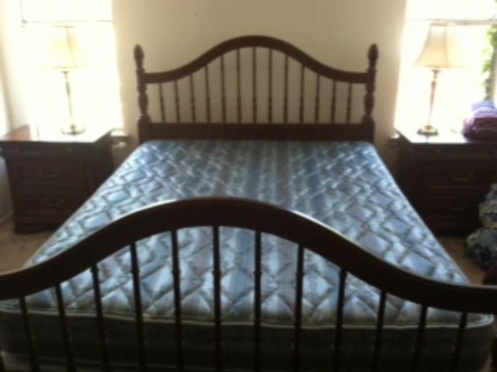 BROOYHILL QUEEN SIZE BED AND MATRESSES