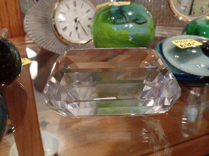 Special! Tiffany and Company Emerald Crystal Paperweight...