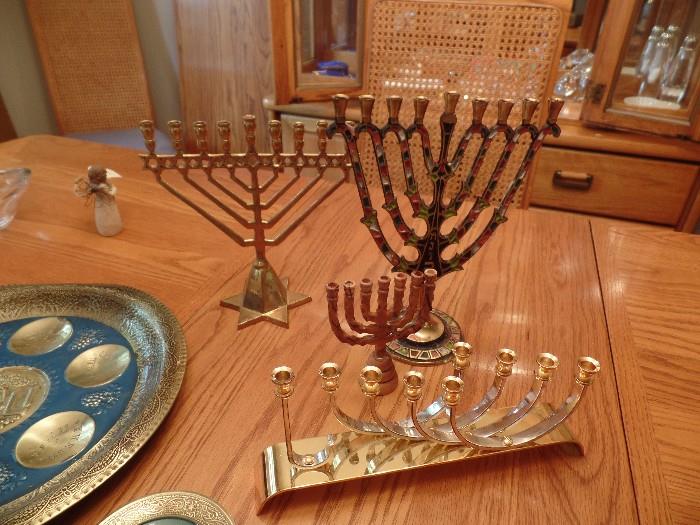 Passover items-Menorahs 