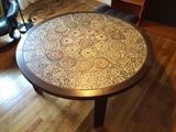 Vintage mosaic tile coffee table