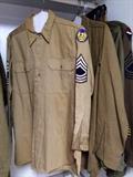Vintage military uniforms