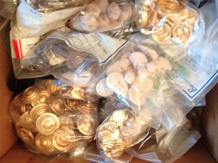 LARGE BUTTON COLLECTION, TRIM, VINTAGE, FAUX GOLD…many more than shown!