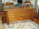 Large, Column  quarter Oak Desk