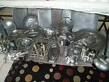 A Collection of vintage Aluminium Serving pieces