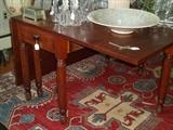 19th c. 6 leg Cherry drop Leaf Table