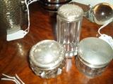 Trio of Sterling lid desser jars