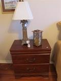 Night stand, lamp