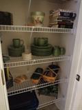 Longaberger bread baskets, dishes, books