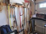 Garden tools and new treadmill
