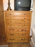 Solid oak chest by Blackhawk. $150