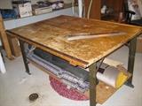 Old commercial sewing/cutting table. $85