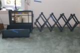 Hallway set: two accordions of coat pegs, two mirrors and two shelves.