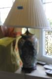 Enameled lamp. Lots of detail, hard to capture with a digital camera. You have to see it for yourself.