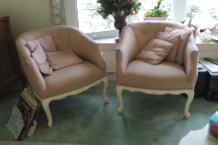 These armchairs will be beautiful after they are reupholstered!