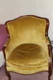 Velvet chair.