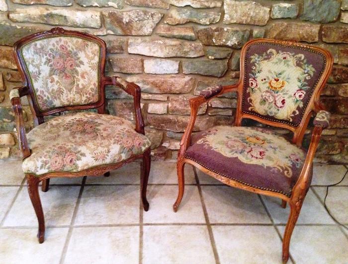 French arm chairs
