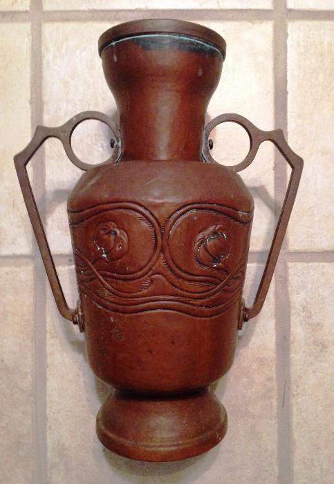 large old copper urn