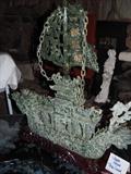 Jade carved ship