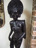 Black Teak Carved Figurine- Indonesia