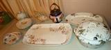 Haviland serving pieces, biscuit jars, bisque
