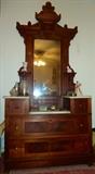 19th c marble top Eastlake dresser