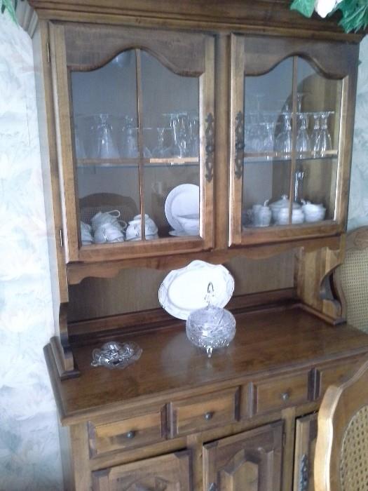 Wood china hutch