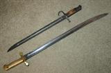 WW II Japanese Arisaka Bayonet
Zouave Bayonet (brass handle)
