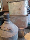 Galvanized milk jug & USQMC supply boxes
