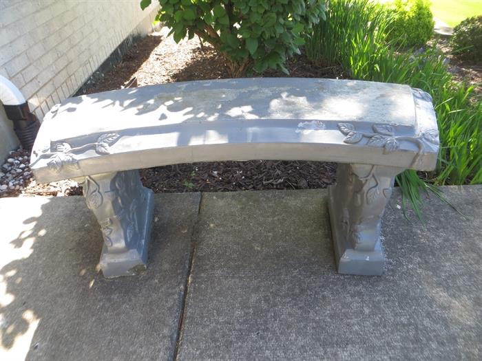 Concrete outdoor bench