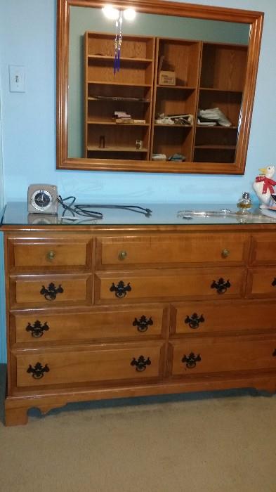 Bedroom by Jamestown Sterling: Double dresser, tall boy chest, wood framed mirror