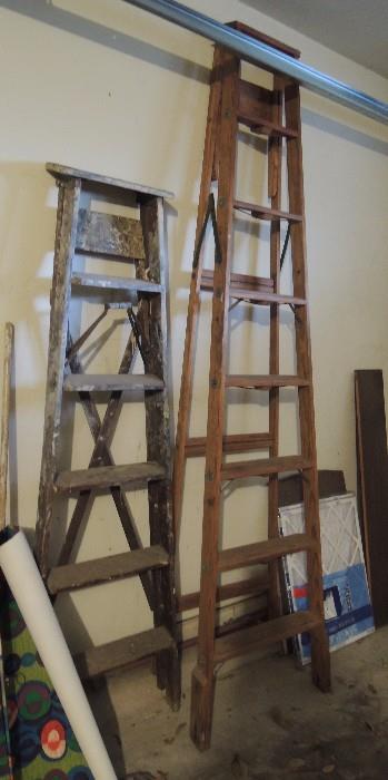 old wood ladders