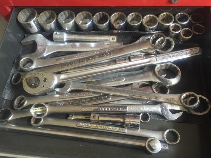 Craftsman 3/4 drive socket set and large wrenches