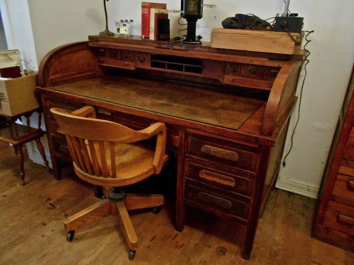 Antique Roll Top Desk