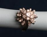 14K WHITE GOLD SEVEN STONE CLUSTER RING WITH ONE RD. BRILLIANT CUT CENTER DIAMOND WEIGHING APPROX. .60CT. VVS & GH COLOR, 6 RD. BRILLIANT CUTS WEIGHING APPROX. .07CT EA. BEING OF VS & SI CLAIRTY. RING GUARD HAS 28 RD. BRILLIANT CUT DIMONDS APPROX. 1.00 CT WEIGHT