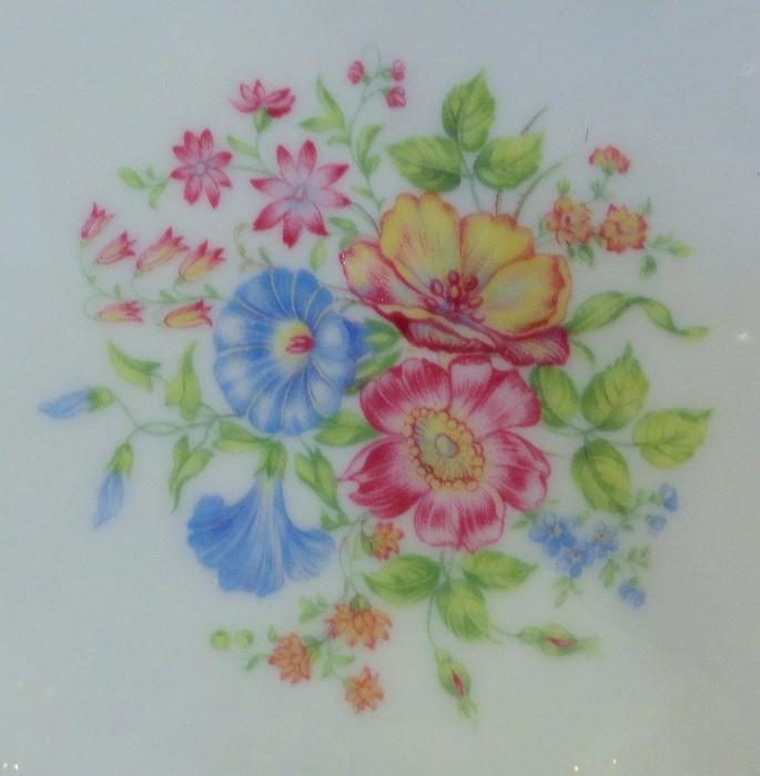 Dish Set, Sylvia Pattern, Hutschenreuther, Porcelain, Dishes, Fine China, 