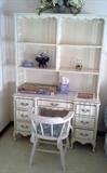 FRENCH PROVINCIAL DESK/BOOKCASE CHAIR