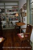 Library with Haywood Wakefield oak chairs 