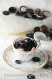 vintage buttons and Rue De France Lace