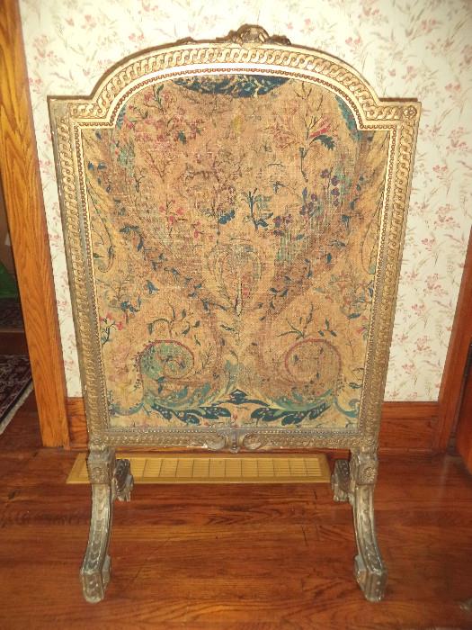 French Tapestry Fireplace Screen