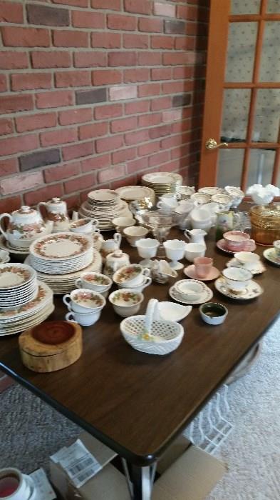 Some of the china pieces, most from England 