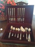 Community "Coronation" flatware for 8 plus serving pcs
