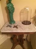              Eastlake marble top antique table
