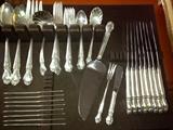 Sterling flatware set by international  service for 8