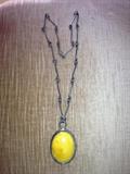 Vintage egg yolk amber neckalce