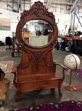 antique hall tree