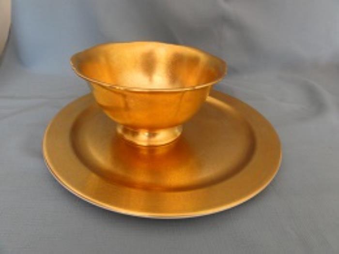 Pickard gold china set (three pieces)
