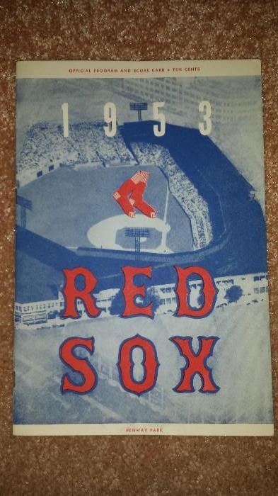 Official 1953 Red Sox Program - Excellent condition