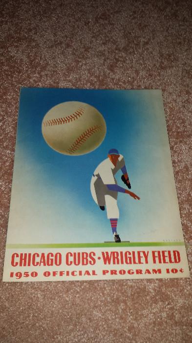 1950 Officaial Chicago Cubs Progam - Excellent Condition