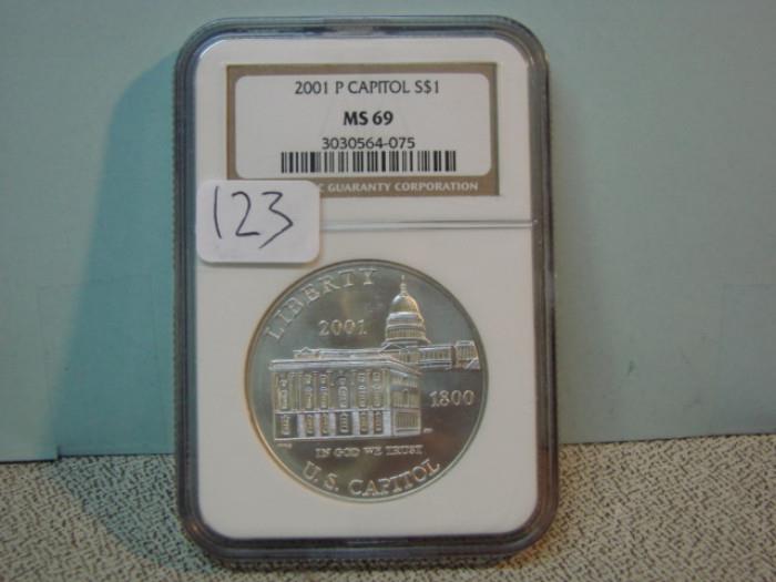 2001 MS69 Silver Dollar